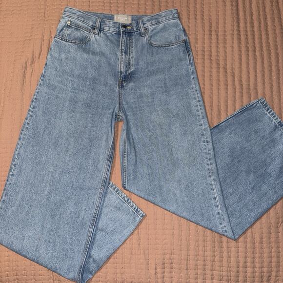 Everlane The Baggy OG Jean Womens 30x30 Light Wash High Rise Wide Leg EUC - Picture 4 of 14